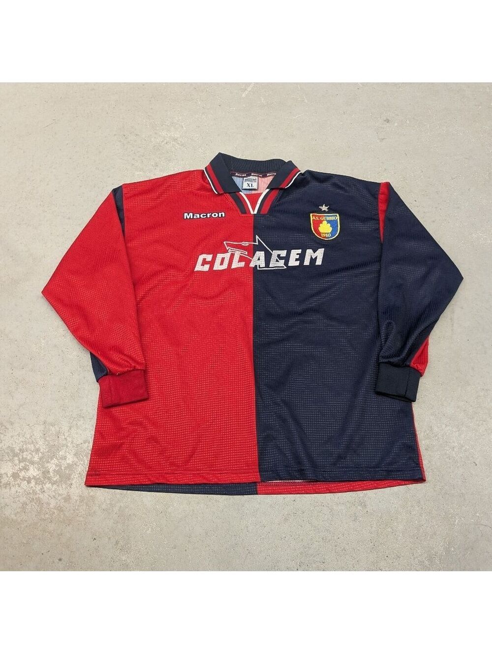 Vintage 2000-01 A.S. Gubbio Match Issue Home Jersey Kit 9